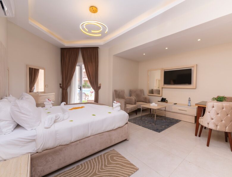 Experience luxury in our Aqua Park Studio with pool access. Enjoy modern amenities and a cozy atmosphere for a perfect stay.